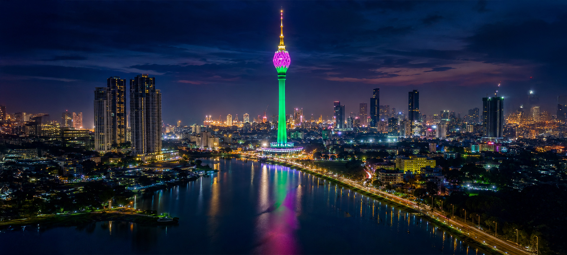 Colombo skyline and Lotus Tower